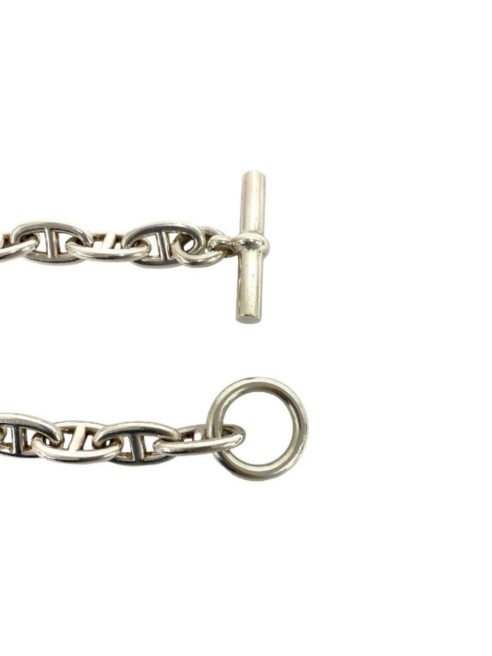 ★SOLD★ Hermes Chaine D'ancre GM 13 Links Bracelet Chain Bangle Silver - Picture 4 of 6